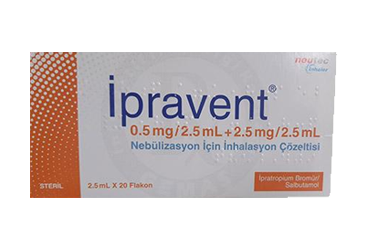 IPRAVENT 0.5MG / 2.5ML+2.5MG / 2.5ML NEBULIZAYON ICIN INHALASYON COZELITISI (20 FLAKON)